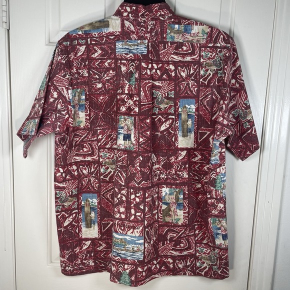 Reyn Spooner Mele Kalikimaka Christmas Hawaiian Pop Over Shirt Mens Limited - Picture 4 of 7